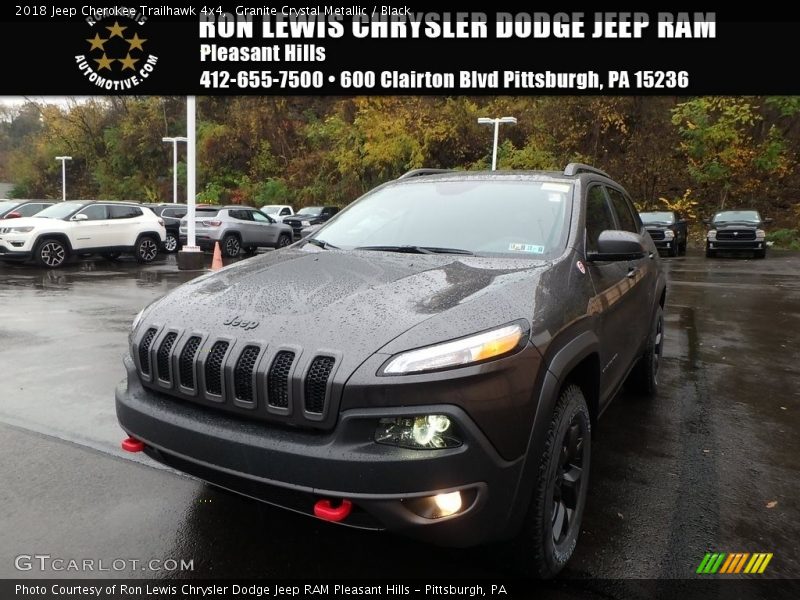 Granite Crystal Metallic / Black 2018 Jeep Cherokee Trailhawk 4x4