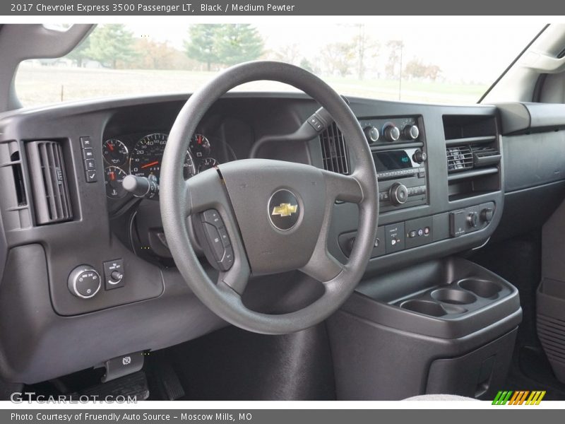 Black / Medium Pewter 2017 Chevrolet Express 3500 Passenger LT