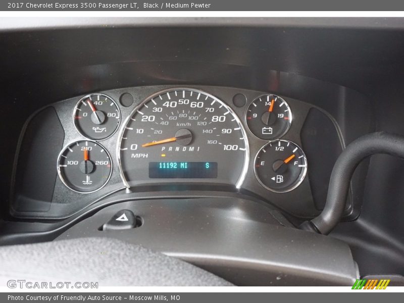 Black / Medium Pewter 2017 Chevrolet Express 3500 Passenger LT