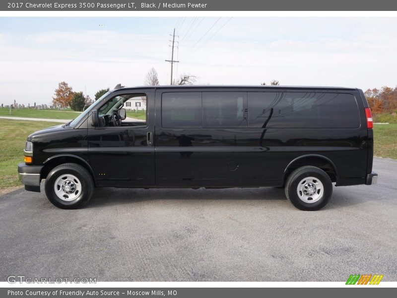Black / Medium Pewter 2017 Chevrolet Express 3500 Passenger LT