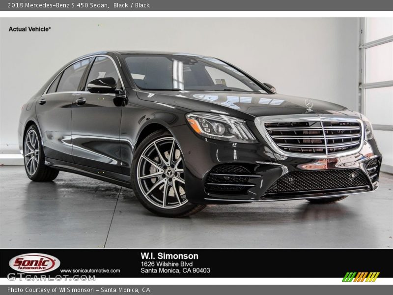 Black / Black 2018 Mercedes-Benz S 450 Sedan