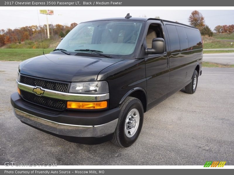 Black / Medium Pewter 2017 Chevrolet Express 3500 Passenger LT
