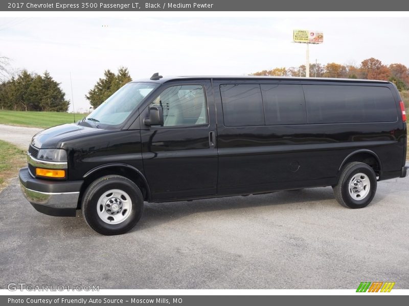 Black / Medium Pewter 2017 Chevrolet Express 3500 Passenger LT