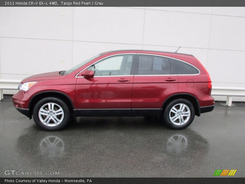 Tango Red Pearl / Gray 2011 Honda CR-V EX-L 4WD