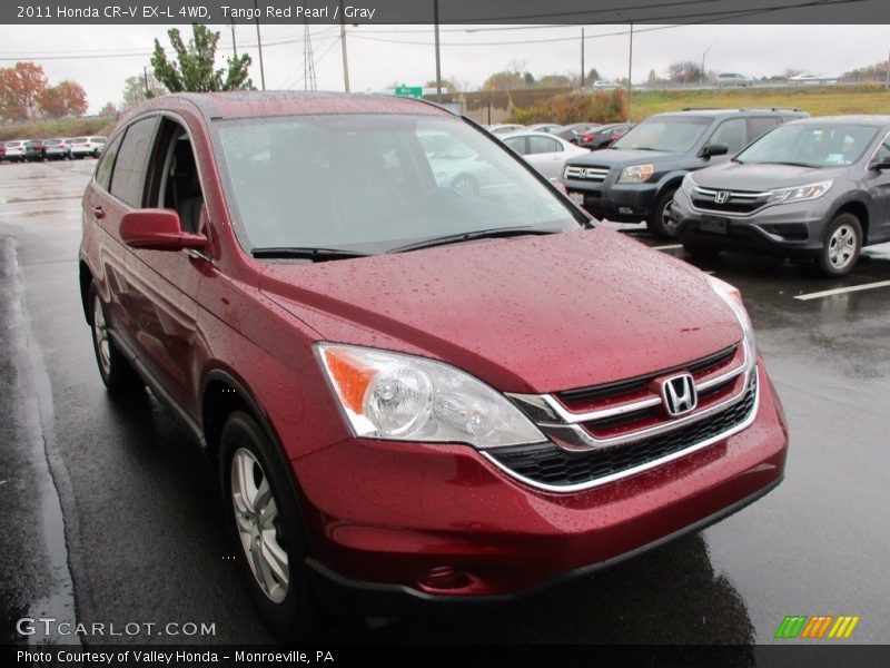 Tango Red Pearl / Gray 2011 Honda CR-V EX-L 4WD