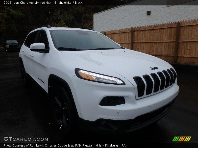 Bright White / Black 2018 Jeep Cherokee Limited 4x4