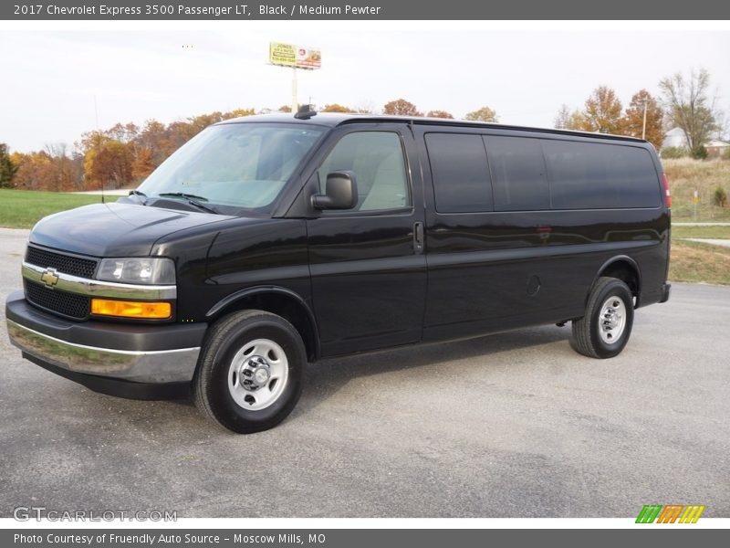 Black / Medium Pewter 2017 Chevrolet Express 3500 Passenger LT