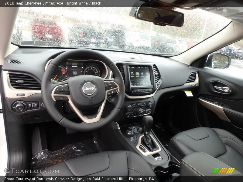 Bright White / Black 2018 Jeep Cherokee Limited 4x4
