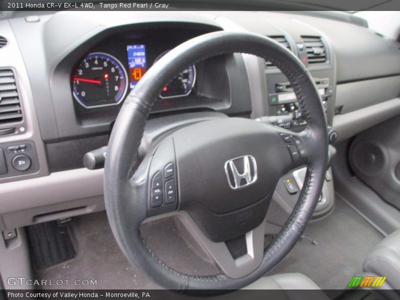 Tango Red Pearl / Gray 2011 Honda CR-V EX-L 4WD