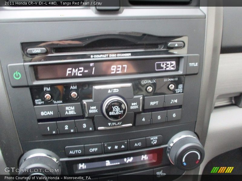 Tango Red Pearl / Gray 2011 Honda CR-V EX-L 4WD