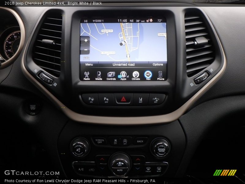 Bright White / Black 2018 Jeep Cherokee Limited 4x4