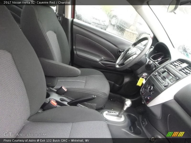 Cayenne Red / Charcoal 2017 Nissan Versa SL