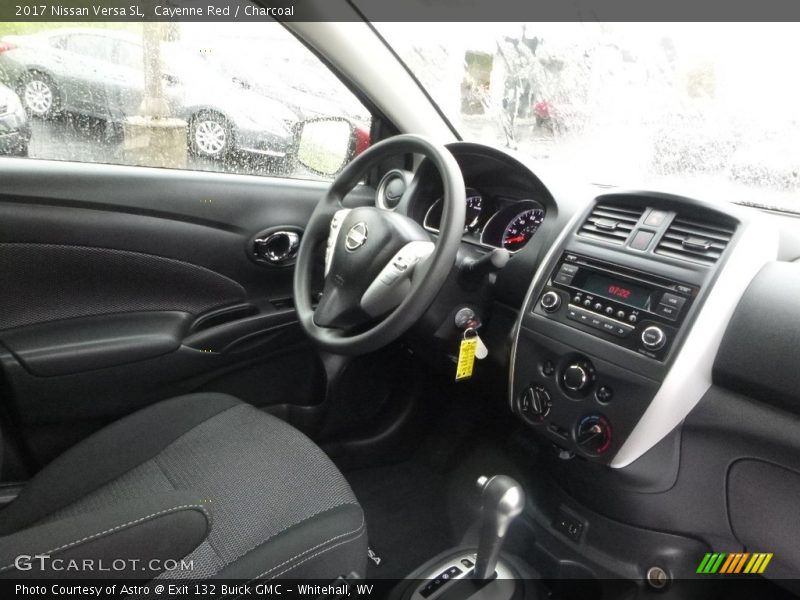 Cayenne Red / Charcoal 2017 Nissan Versa SL