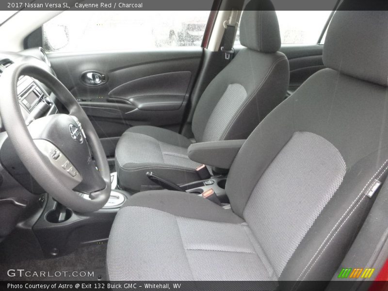 Cayenne Red / Charcoal 2017 Nissan Versa SL