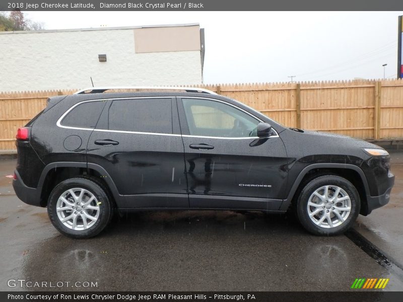 Diamond Black Crystal Pearl / Black 2018 Jeep Cherokee Latitude