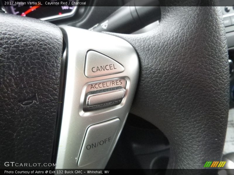 Cayenne Red / Charcoal 2017 Nissan Versa SL