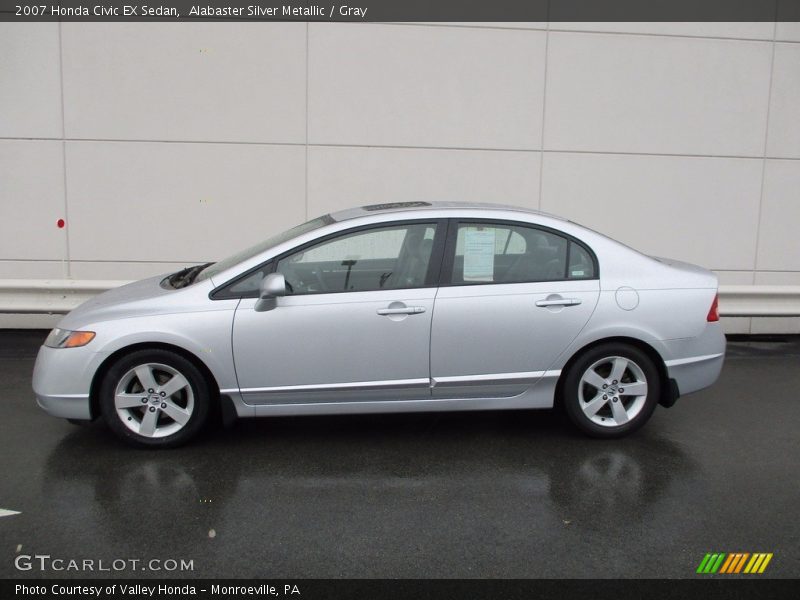 Alabaster Silver Metallic / Gray 2007 Honda Civic EX Sedan