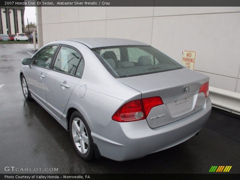 Alabaster Silver Metallic / Gray 2007 Honda Civic EX Sedan