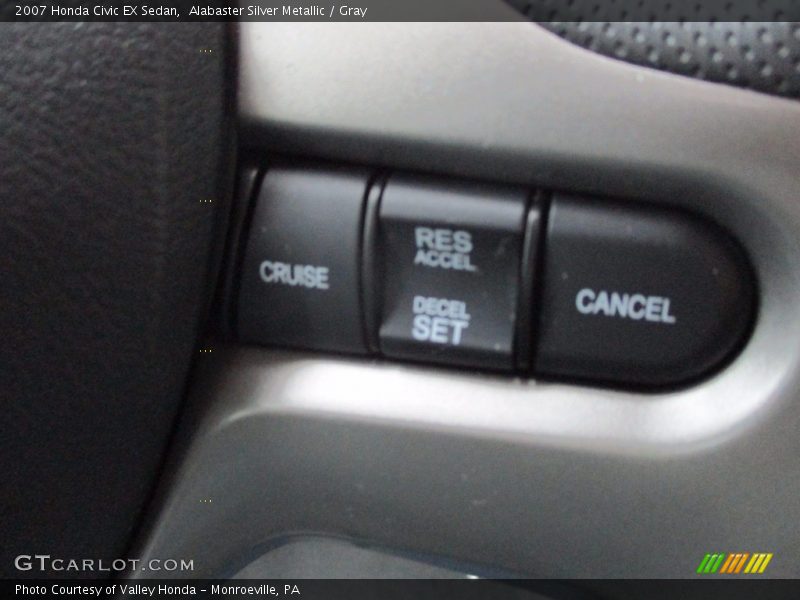 Alabaster Silver Metallic / Gray 2007 Honda Civic EX Sedan