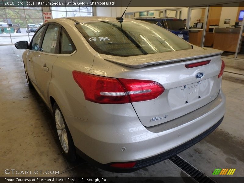 White Gold / Charcoal Black 2018 Ford Focus Titanium Sedan