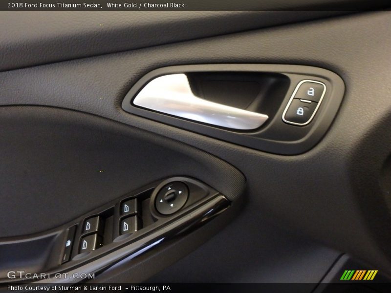 White Gold / Charcoal Black 2018 Ford Focus Titanium Sedan