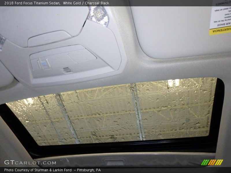 White Gold / Charcoal Black 2018 Ford Focus Titanium Sedan