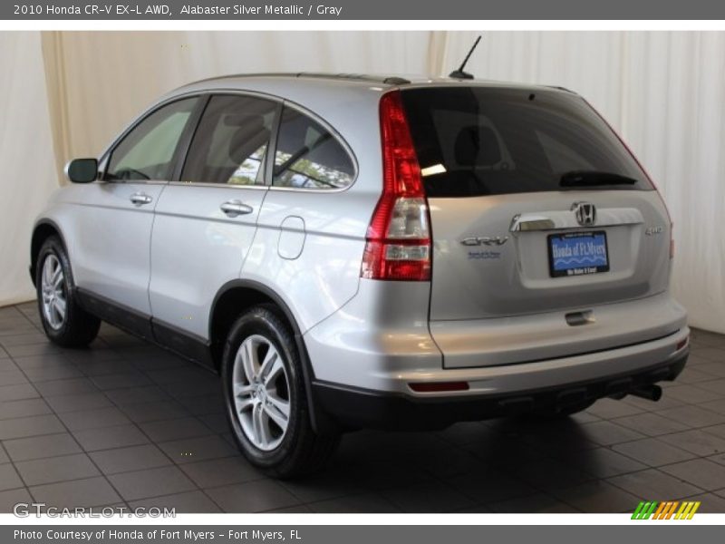 Alabaster Silver Metallic / Gray 2010 Honda CR-V EX-L AWD