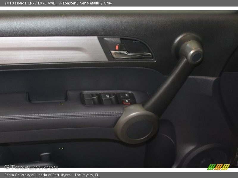 Alabaster Silver Metallic / Gray 2010 Honda CR-V EX-L AWD