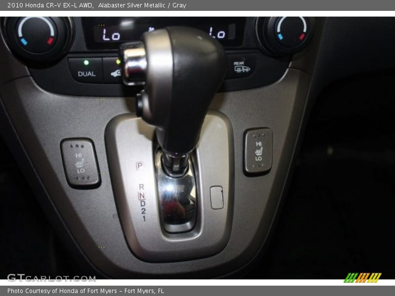 Alabaster Silver Metallic / Gray 2010 Honda CR-V EX-L AWD
