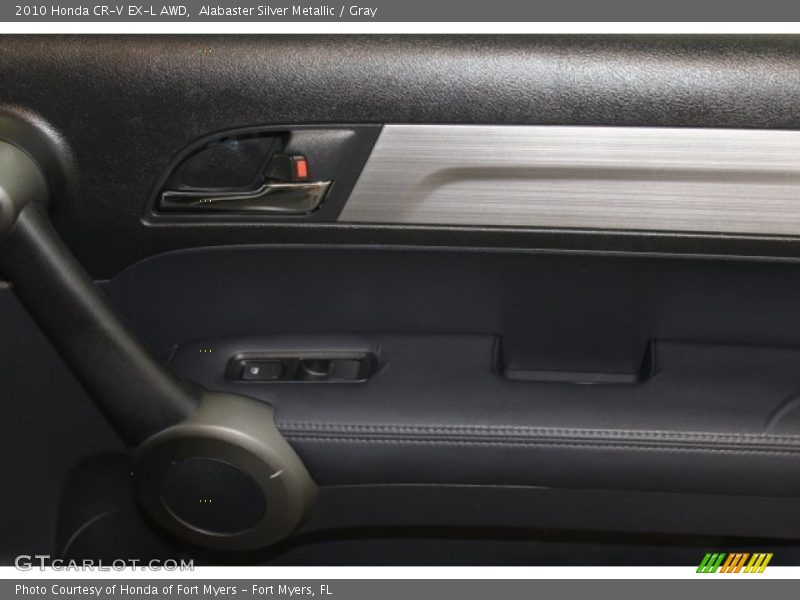 Alabaster Silver Metallic / Gray 2010 Honda CR-V EX-L AWD