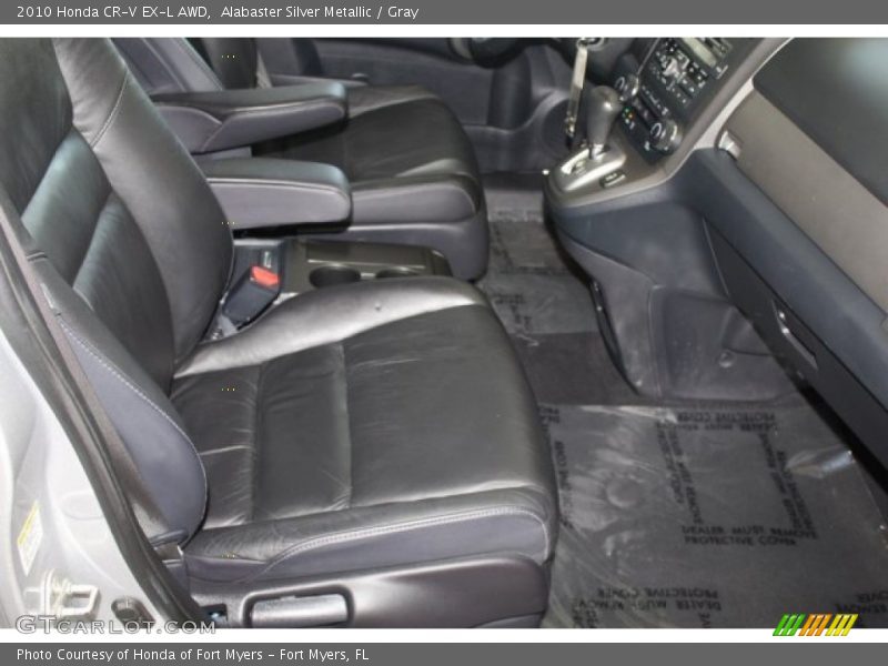 Alabaster Silver Metallic / Gray 2010 Honda CR-V EX-L AWD