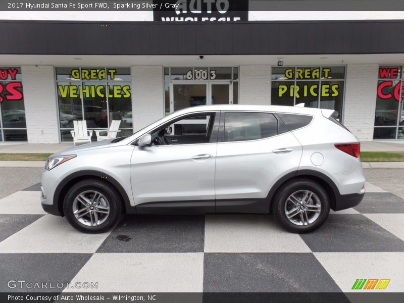 Sparkling Silver / Gray 2017 Hyundai Santa Fe Sport FWD