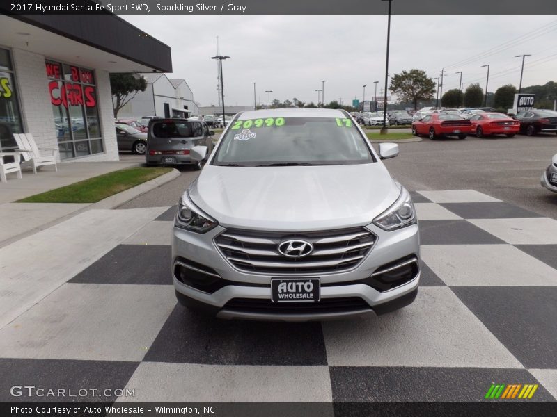 Sparkling Silver / Gray 2017 Hyundai Santa Fe Sport FWD
