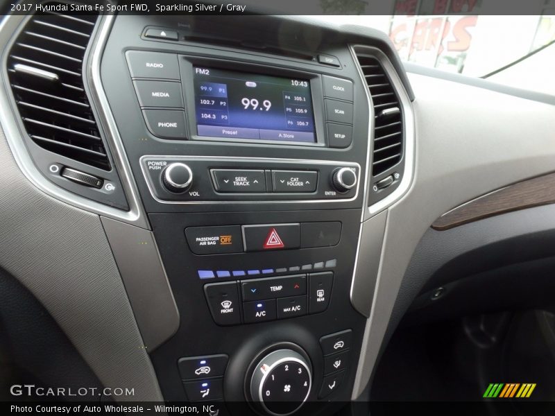 Sparkling Silver / Gray 2017 Hyundai Santa Fe Sport FWD