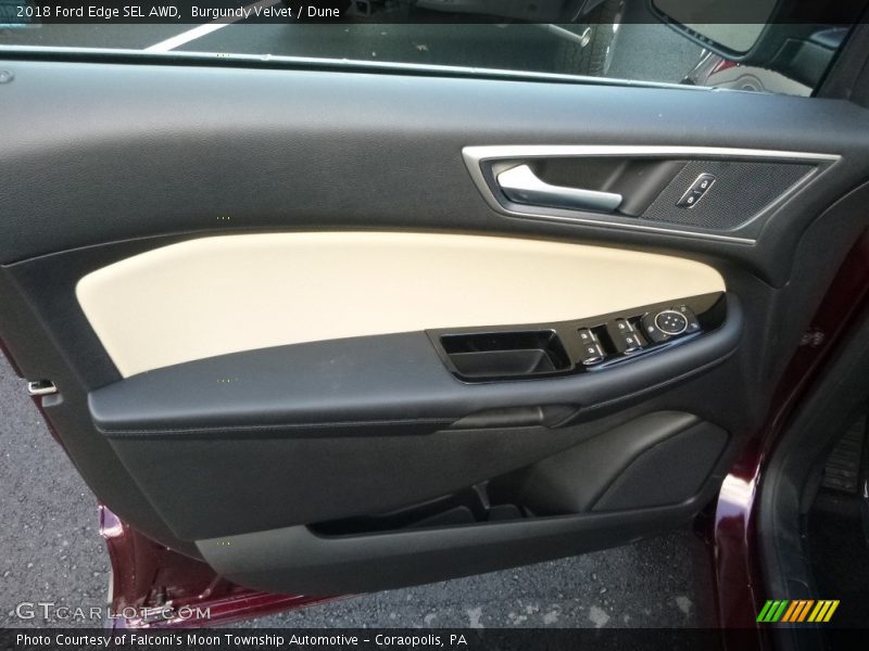 Burgundy Velvet / Dune 2018 Ford Edge SEL AWD