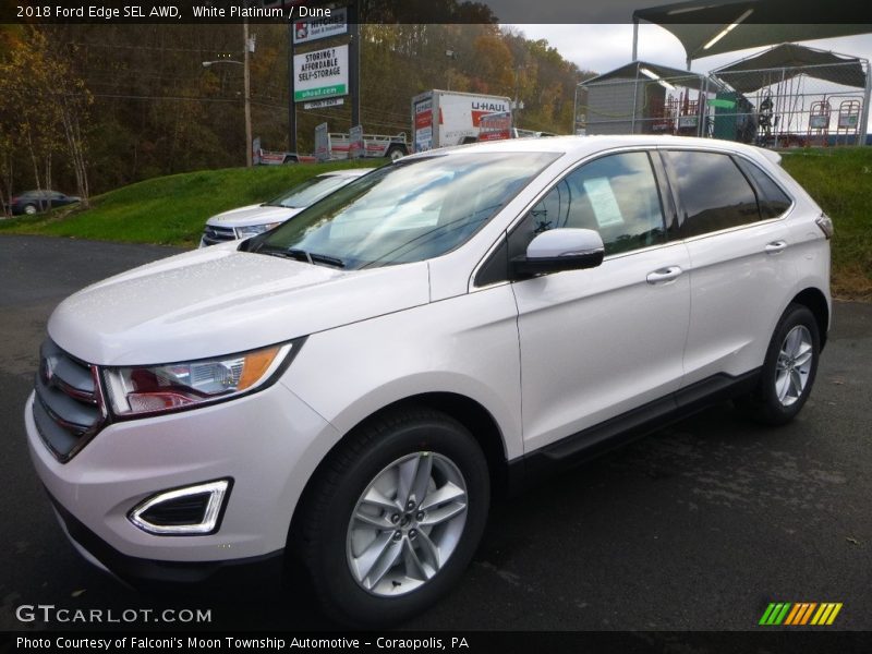 White Platinum / Dune 2018 Ford Edge SEL AWD