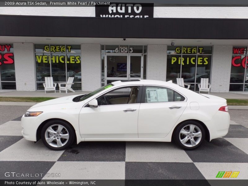 Premium White Pearl / Parchment 2009 Acura TSX Sedan