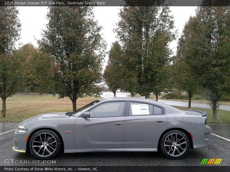 Destroyer Gray / Black 2018 Dodge Charger R/T Scat Pack