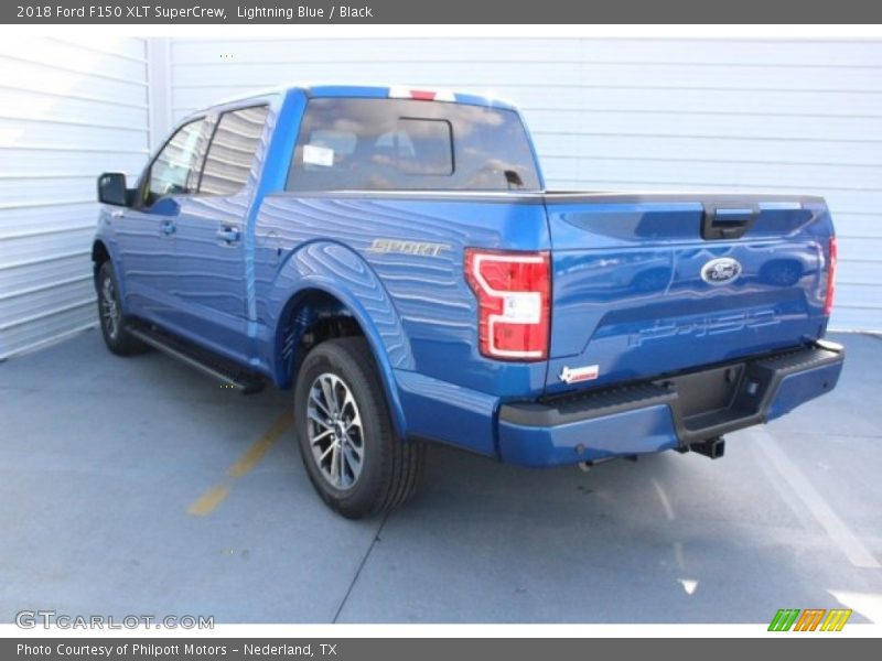 Lightning Blue / Black 2018 Ford F150 XLT SuperCrew
