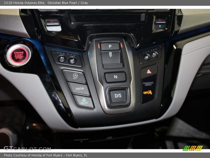 Obsidian Blue Pearl / Gray 2018 Honda Odyssey Elite