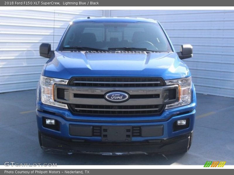 Lightning Blue / Black 2018 Ford F150 XLT SuperCrew