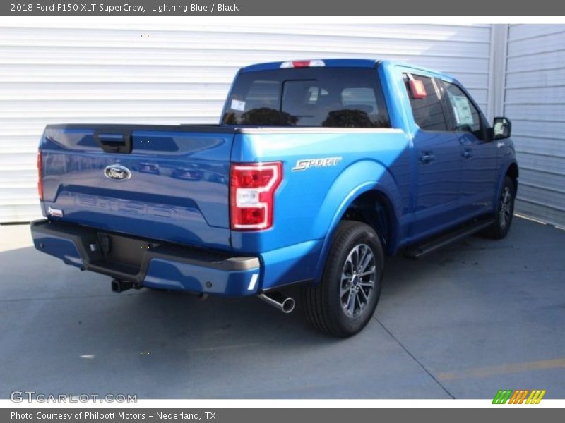 Lightning Blue / Black 2018 Ford F150 XLT SuperCrew