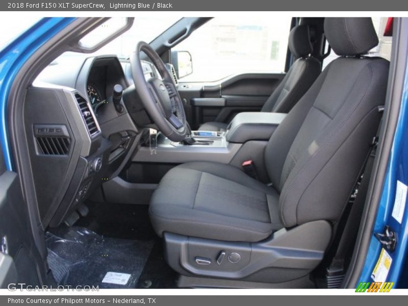 Lightning Blue / Black 2018 Ford F150 XLT SuperCrew