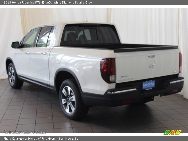 White Diamond Pearl / Gray 2018 Honda Ridgeline RTL-E AWD