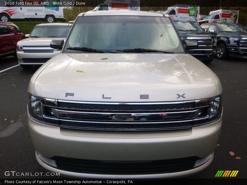 White Gold / Dune 2018 Ford Flex SEL AWD