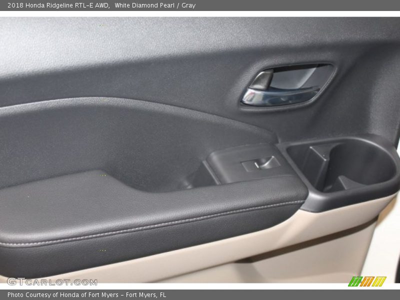 White Diamond Pearl / Gray 2018 Honda Ridgeline RTL-E AWD