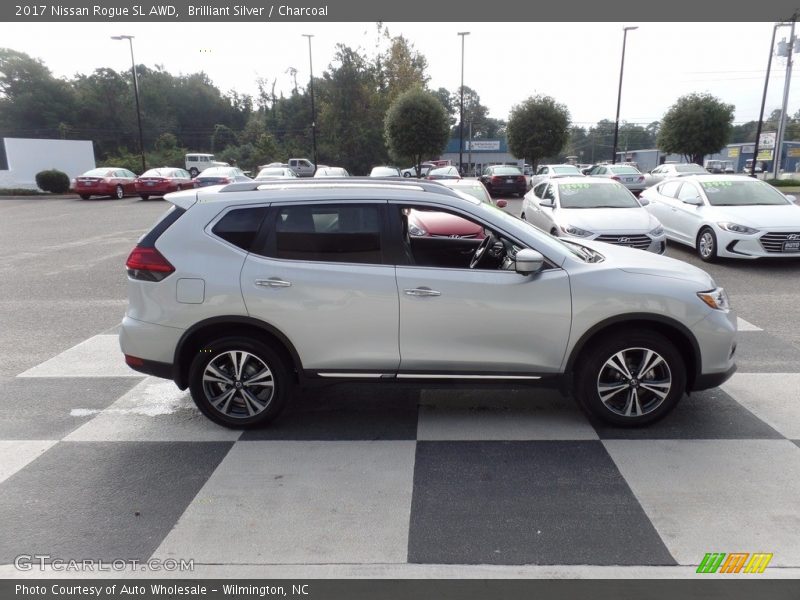 Brilliant Silver / Charcoal 2017 Nissan Rogue SL AWD
