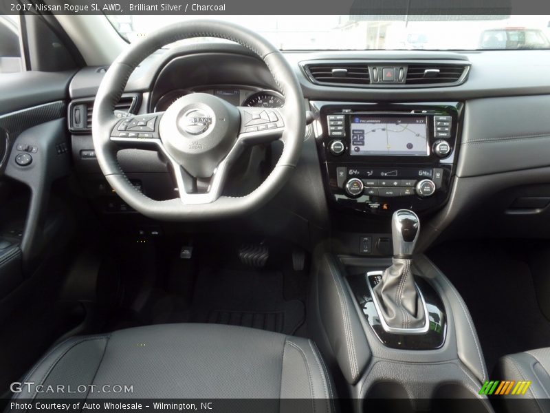 Brilliant Silver / Charcoal 2017 Nissan Rogue SL AWD