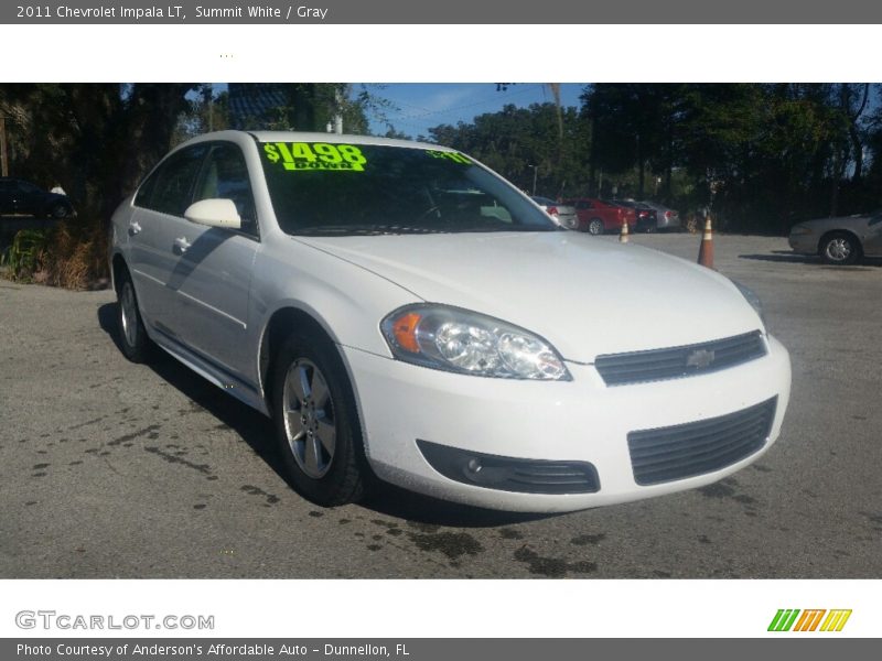 Summit White / Gray 2011 Chevrolet Impala LT