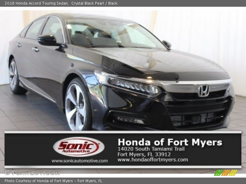 Crystal Black Pearl / Black 2018 Honda Accord Touring Sedan